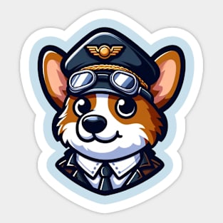 Police officer corgi Sticker